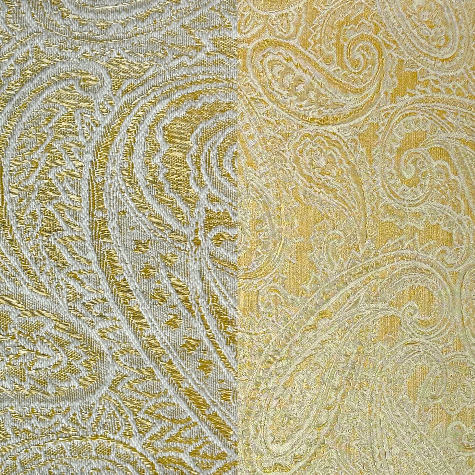 Paisley gold elegant tablecloth and runner.