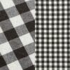 Black and white gingham dinner napkin.