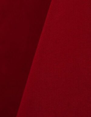 Cherry red cotton tablecloth and dinner napkin.