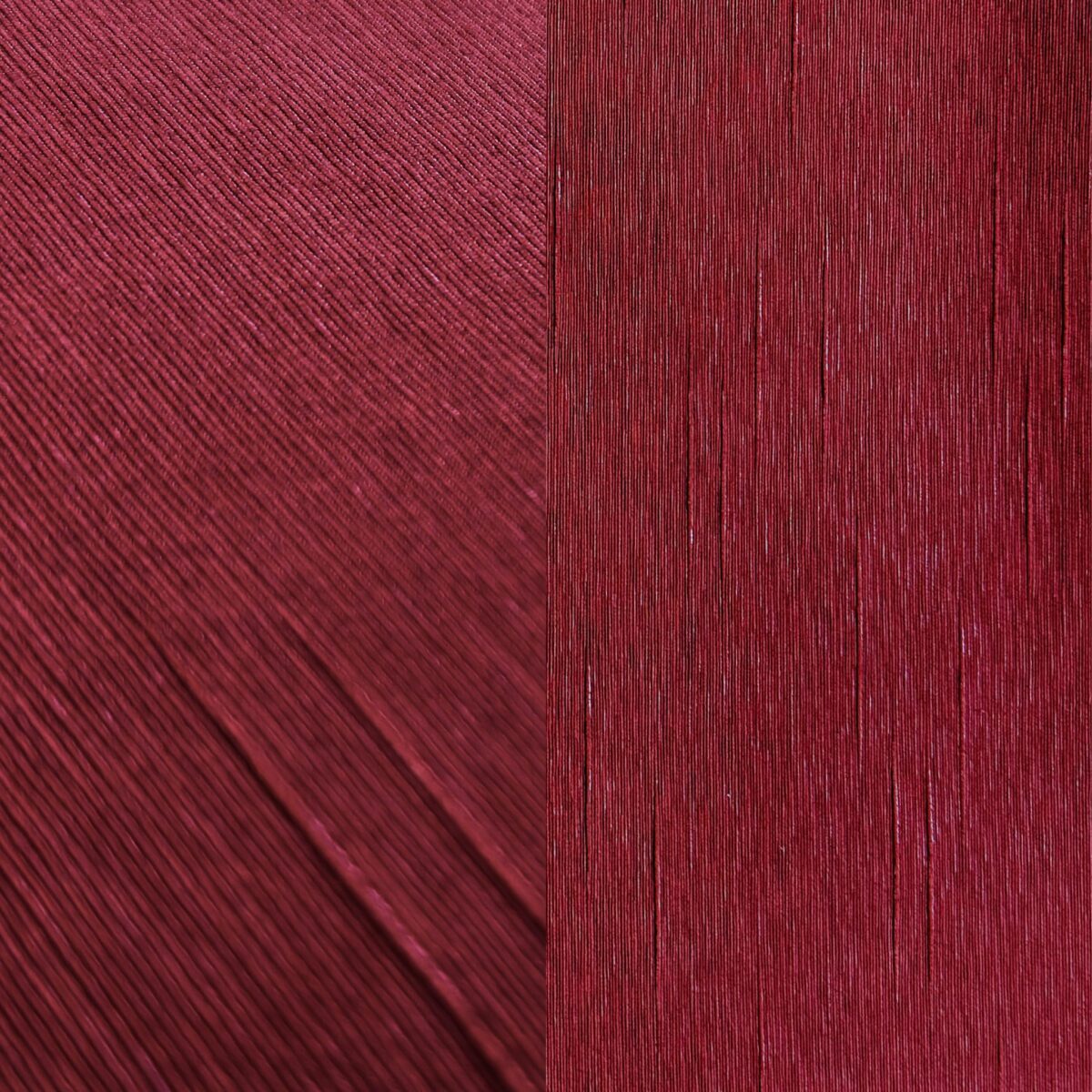 Rich textured deep red tablecloth and runner.