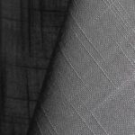 Light grey textured dinner napkin.