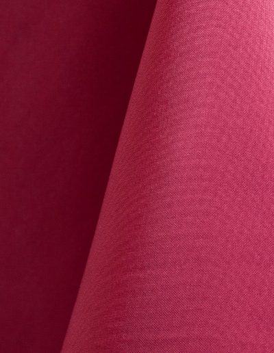 Hot pink polyester tablecloth, runner, sash, and dinner napkin.