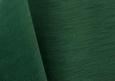 Hunter green majestic dupioni tablecloth, runner, sash, and dinner napkin.