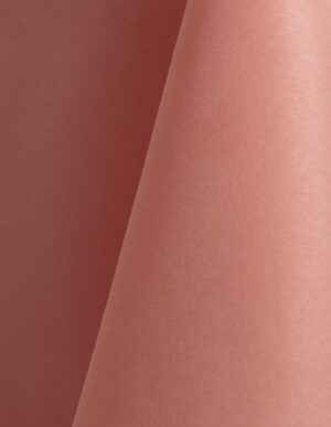 Mauve pink polyester tablecloth, runner, sash, and dinner napkin.