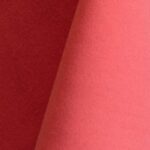 Watermelon pink cotton tablecloth and dinner napkin.