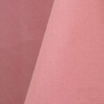 Pink cotton tablecloth and dinner napkin.