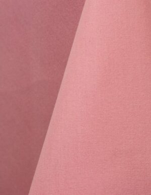 Pink cotton tablecloth and dinner napkin.