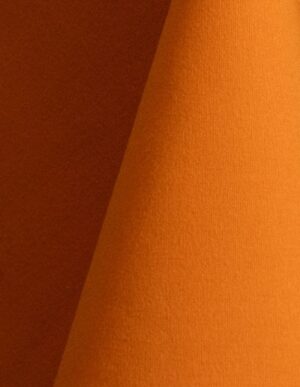 Orange cotton tablecloth and dinner napkin.