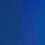 Royal blue cotton tablecloth and dinner napkin.
