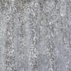 Silver sequin leaf print sheer tablecloth and runner.