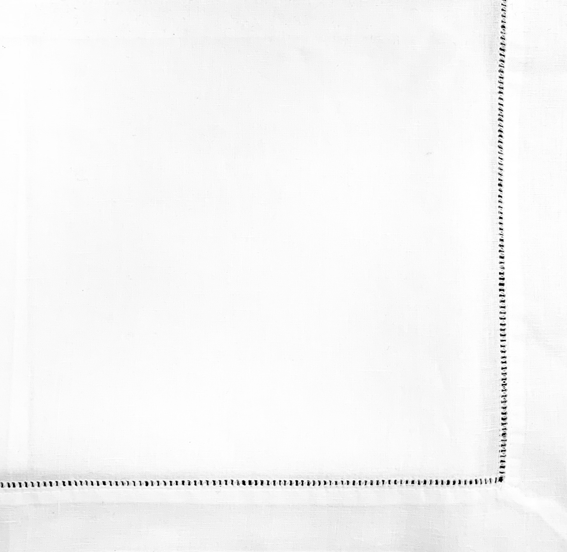 White Hemstitch Linen Library